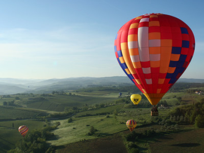 Hot air balloon in Chianti