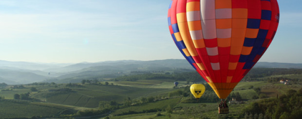 Hot air balloon in Chianti